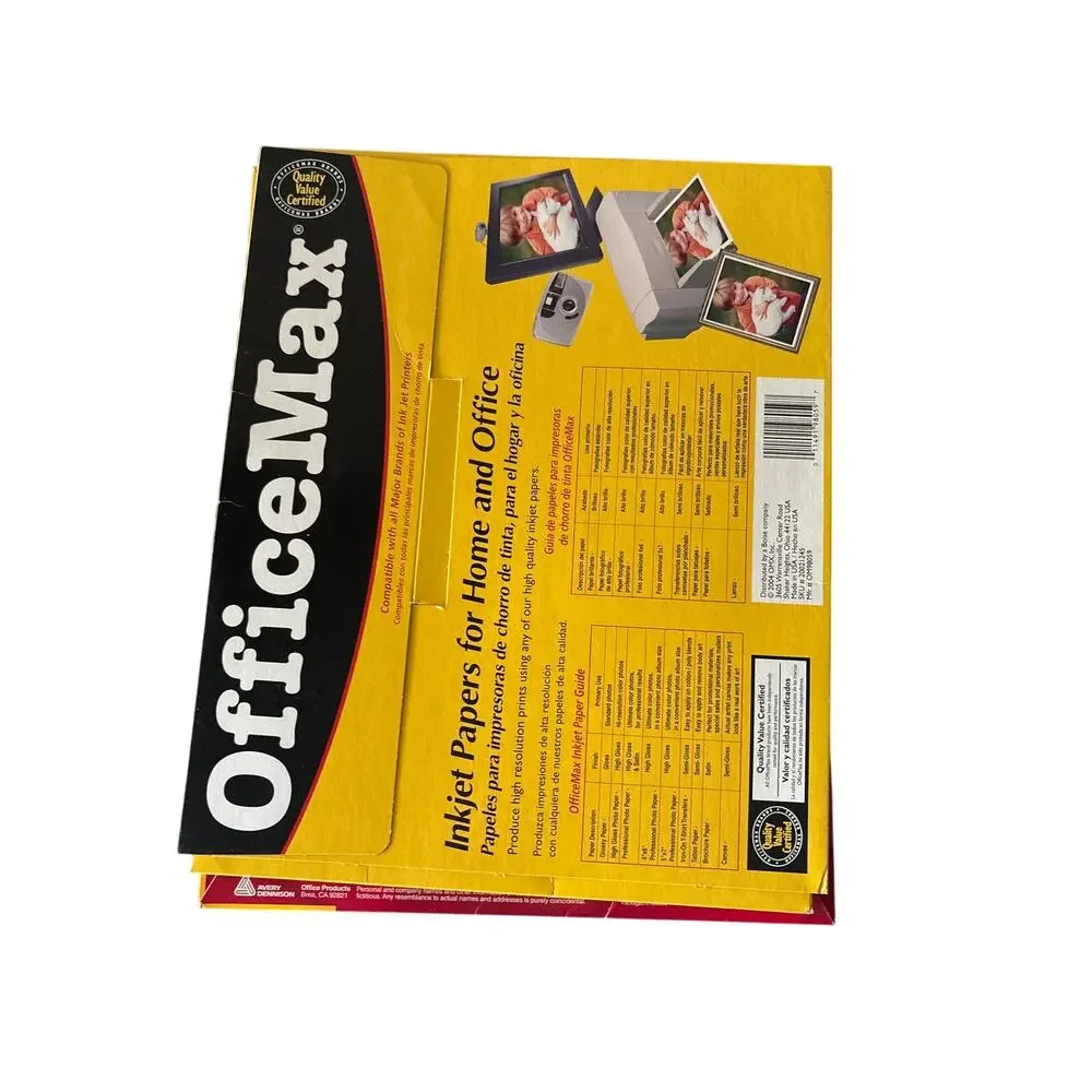 Lot of 2 Inkjet Iron-On T-Shirt Transfer Paper Avery & OfficeMax Dark/Light